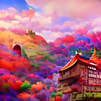 Digital Arts με τίτλο "COLOURFUL VIEW" από Mahesh Tolani, Αυθεντικά έργα τέχνης, Ψηφιακή ζωγραφική