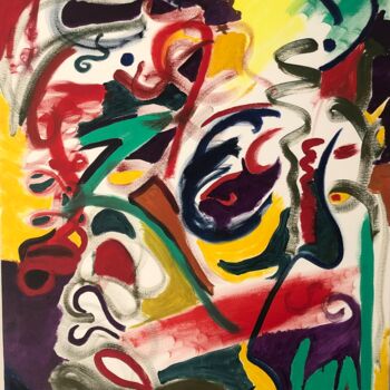 Peinture intitulée "FANTASI" par Paquiar Landis Ruiz, Œuvre d'art originale, Huile Monté sur Autre panneau rigide