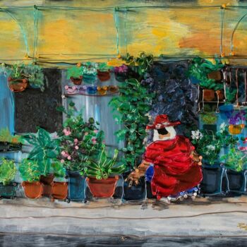 Painting titled ""Plantita" (Plant l…" by Pearles, Original Artwork, Acrylic