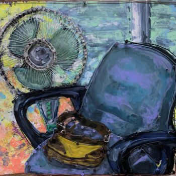 Painting titled "MY SPACE" by Pearles, Original Artwork, Acrylic