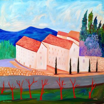Painting titled "View from my window" by Janna Shulrufer, Original Artwork, Oil