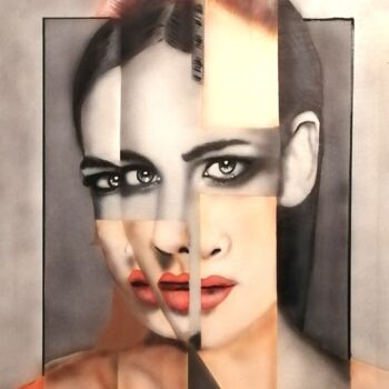 Peinture intitulée "Triple vue" par Aéro, Œuvre d'art originale, Acrylique Monté sur Châssis en bois