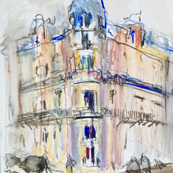 Pintura titulada "Favorite house in P…" por Mari Skakun, Obra de arte original, Pastel