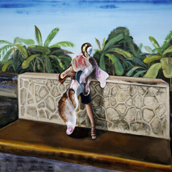 Painting titled "Reverberation Serie…" by Jay Chung, Original Artwork, Oil Mounted on Wood Stretcher frame