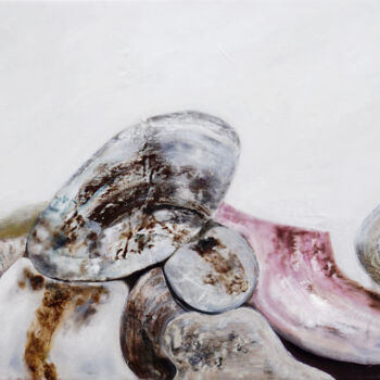 Ζωγραφική με τίτλο "Wabi Sabi Series No…" από Jay Chung, Αυθεντικά έργα τέχνης, Λάδι Τοποθετήθηκε στο Ξύλινο φορείο σκελετό