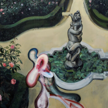 Ζωγραφική με τίτλο "Entropy Series No.02" από Jay Chung, Αυθεντικά έργα τέχνης, Λάδι Τοποθετήθηκε στο Ξύλινο φορείο σκελετό