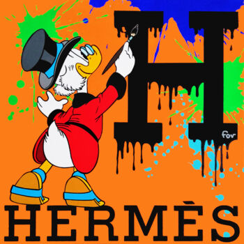 绘画 标题为“Hermes Splash” 由Fov, 原创艺术品, 丙烯 安装在木质担架架上