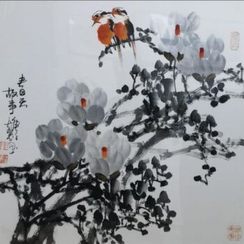 绘画 标题为“Spring story 春天故事 （…” 由Dayou Lu, 原创艺术品, 颜料