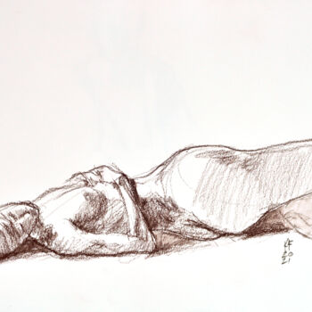 Drawing titled "beautiful female  3…" by Konstantin Fomin, Original Artwork, Pastel