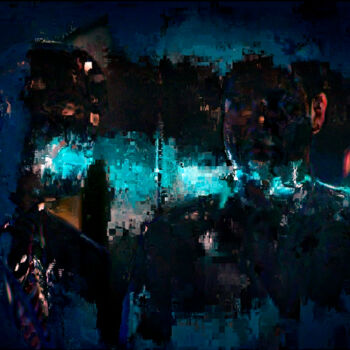 Digital Arts titled "Light Eaters" by Klaus Rudolph, Original Artwork, 2D Digital Work Mounted on Aluminium
