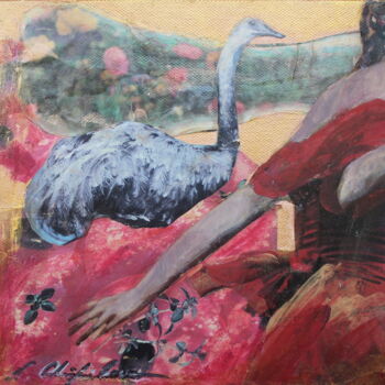 Collages titled "Laura Palmer" by Nathalia Chipilova, Original Artwork, Acrylic Mounted on Wood Stretcher frame