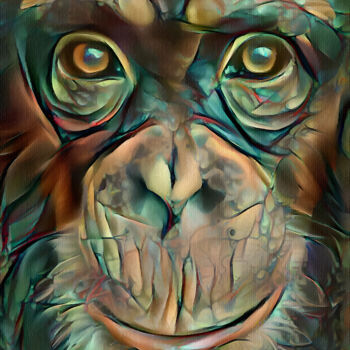 Arte digitale intitolato "Monalee, monkey" da L.Roche, Opera d'arte originale, Lavoro digitale 2D