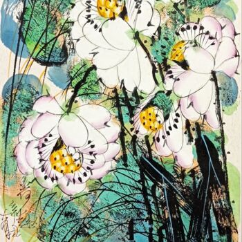 Schilderij getiteld "Fun in the fresh lo…" door Dayou Lu, Origineel Kunstwerk, pigmenten