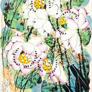 Painting titled "Beautiful rhythm in…" by Dayou Lu, Original Artwork, Pigments