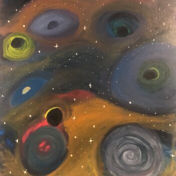 Peinture intitulée "Interstellar" par Paquiar Landis Ruiz, Œuvre d'art originale, Huile