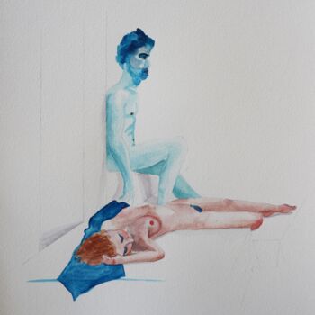 Pintura titulada "Tired out" por Olga Petrova, Obra de arte original, Acuarela