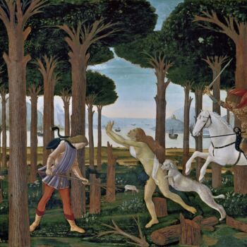 Painting titled "L'histoire de Nasta…" by Sandro Botticelli, Original Artwork, Oil