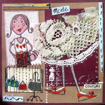 Peinture intitulée "LA MODE" par Catherine Suchocka, Œuvre d'art originale