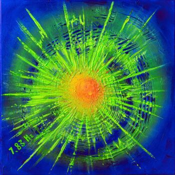 Pittura intitolato "Earth's Pulse 1" da Mag Blue, Opera d'arte originale, Acrilico Montato su Telaio per barella in legno