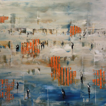 Painting titled "ACETO" by Jean-Humbert Savoldelli, Original Artwork, Acrylic Mounted on Wood Stretcher frame