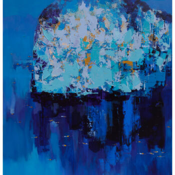 Peinture intitulée "Fishing village on…" par Khanh The Bui, Œuvre d'art originale, Acrylique