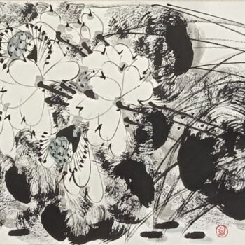 Peinture intitulée "Wind through the lo…" par Dayou Lu, Œuvre d'art originale, Pigments