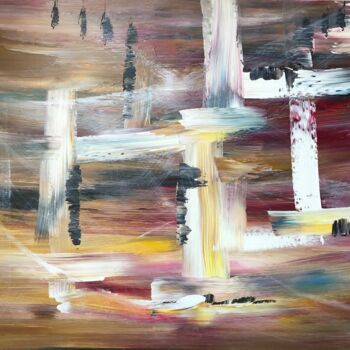 Peinture intitulée "Départ" par Laurence Thomas-Thiebau, Œuvre d'art originale, Acrylique Monté sur Châssis en bois