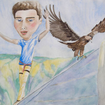 Malerei mit dem Titel "AQUARELLE originale…" von Isabelle Redonnet, Original-Kunstwerk, Aquarell