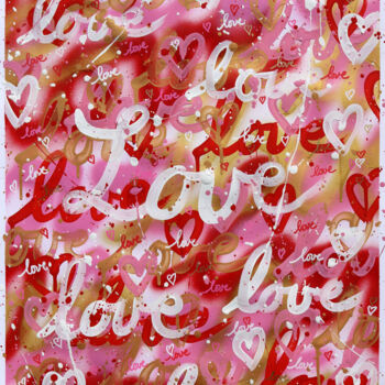 Peinture intitulée "Love love 17" par Isabelle Pelletane, Œuvre d'art originale, Acrylique