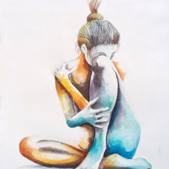 Pintura titulada "You wrap up slowly,…" por Maurizio Puglisi, Obra de arte original, Tinta