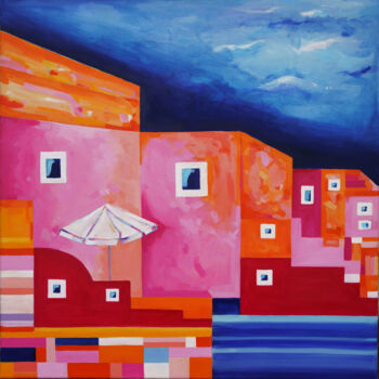 Painting titled "Let's play hide&see…" by Aleksandra Krogulecka, Original Artwork, Oil