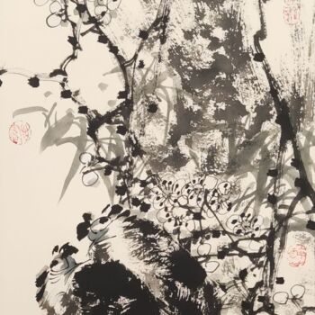 Painting titled "Double fresh 双清图 （N…" by Dayou Lu, Original Artwork, Pigments