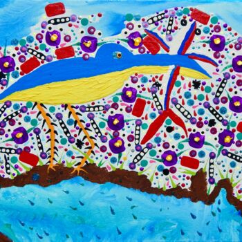 Pittura intitolato "Ukraine is for Heav…" da Adam Kamhi, Opera d'arte originale, Acrilico