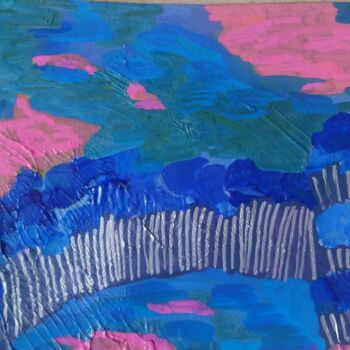 Painting titled "Fleurs de Neptune" by Chrystelle Ragot, Original Artwork, Acrylic