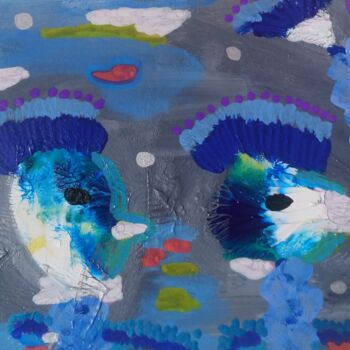 Painting titled "Les gardiens du seu…" by Chrystelle Ragot, Original Artwork, Acrylic