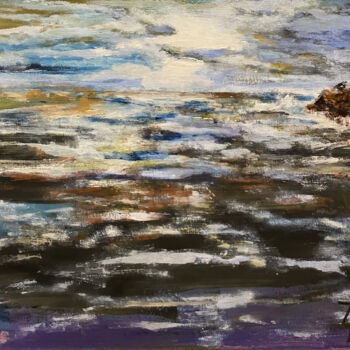 Painting titled "Lonely" by Américo Venâncio Lopes Machado Filho, Original Artwork, Acrylic Mounted on Wood Stretcher frame