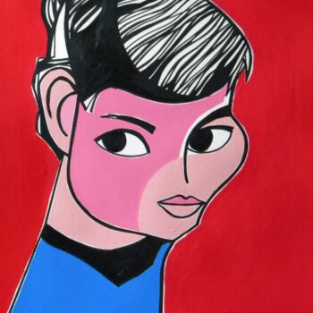 Painting titled "Audrey Hepburn" by Gabriele Donelli, Original Artwork, Acrylic