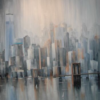 Painting titled "New York 4" by Jacques Dolley, Original Artwork, Acrylic