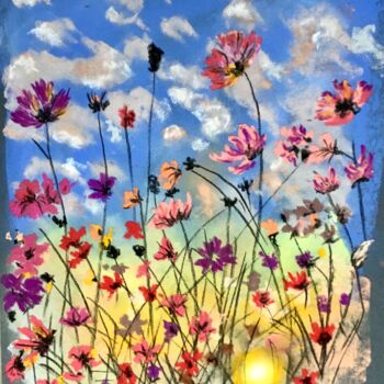 Painting titled "Le vent souffle sur…" by Catherine Souet Bottiau, Original Artwork, Pastel