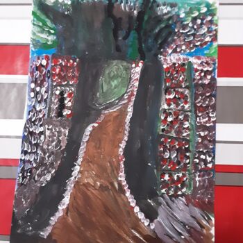 Painting titled "Cache" by Messaouda Bellout, Original Artwork, Acrylic