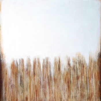 Painting titled "No. 1310_Wooden tex…" by Guido Lötscher, Original Artwork, Oil Mounted on Wood Stretcher frame