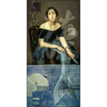 Digital Arts titled "Asian Mermaid" by Oli Romanelli (Olir), Original Artwork, Photo Montage