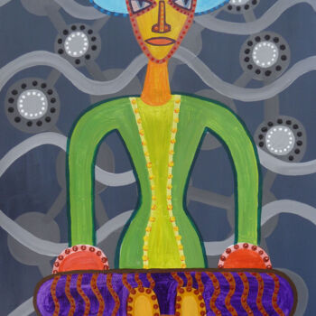 Peinture intitulée "L'Esprit du temps" par Aurélie Sarrazin, Œuvre d'art originale, Acrylique