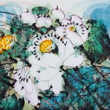 Painting titled "Wind through the lo…" by Dayou Lu, Original Artwork, Pigments