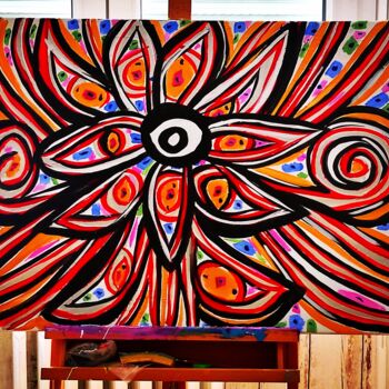 Peinture intitulée "Gaieté" par Fabienne Reynaud, Œuvre d'art originale, Acrylique