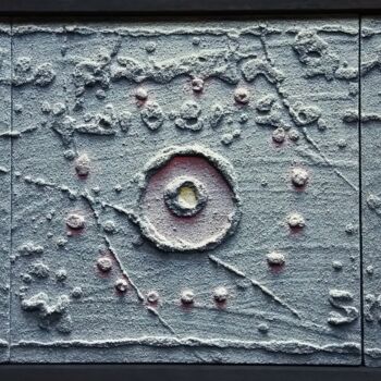 Painting titled "Astres et désastres" by Chica Boyriven, Original Artwork, Acrylic Mounted on Wood Panel
