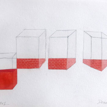 Dibujo titulada "Deux tiers" por Dorine Knecht, Obra de arte original, Pastel Montado en Cartulina