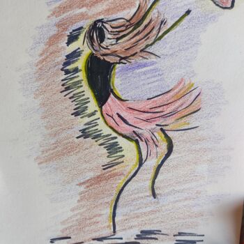 Painting titled "Неизвестнсть" by Karina Muliar, Original Artwork, Pencil