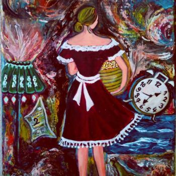 Pittura intitolato "Bekleyiş" da Ülkü İSpirli, Opera d'arte originale, Acrilico