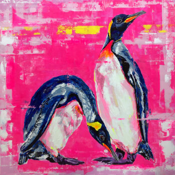 Peinture intitulée "PinKuin" par Carlo Bzdok, Œuvre d'art originale, Acrylique